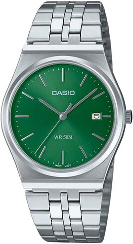Casio MTP-B145D-3AV Men's Vintage Stainless Steel Green Dial 3-Hand Analog Watch in Saudi Arabia
