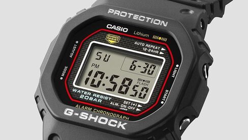 Casio DW-5000R-1AER Unisex Analogue Quartz Watch with Strap, Black, Modern in Kuwait