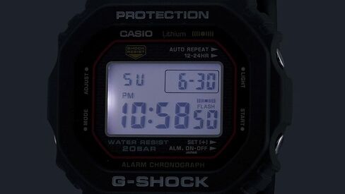 Casio DW-5000R-1AER Unisex Analogue Quartz Watch with Strap, Black, Modern in Kuwait