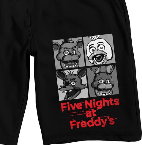 شورت بيجامة النوم الأسود للرجال من Five Nights at Freddy’s Character Grid in Kuwait
