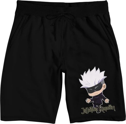 شورت بيجامة للنوم باللون الأسود للرجال من Bioworld Jujutsu Kaisen Chibi Gojo in Kuwait