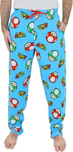 Nintendo Super Mario Pajama Pants for Men, Soft Cotton Super Mario Pajamas for Adults, Mens Lightweight Pajama Pants S-M-L-XL in Kuwait