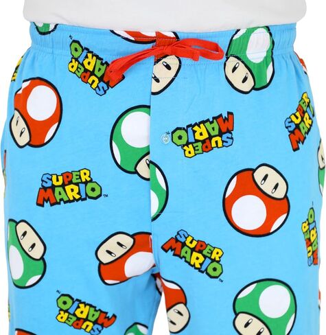 Nintendo Super Mario Pajama Pants for Men, Soft Cotton Super Mario Pajamas for Adults, Mens Lightweight Pajama Pants S-M-L-XL in Kuwait