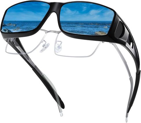 HAOLOTA Fit Over Sunglasses-Polarized for Men, Oversized Sun Glasses Square Shades UV400 Protection for Driving in Saudi Arabia