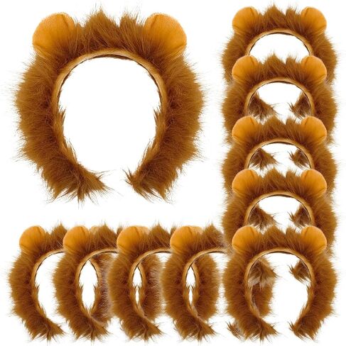 Lion Ears Headband Animal Ears Headband Lion Costume Adult for Halloween Party Cosplay Cute Fashion Hairband in Saudi Arabia