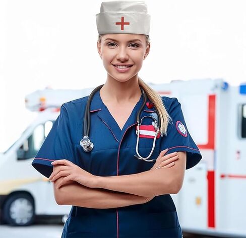Nurse Hat | Nurse Costume Hat | Vintage Nurses Hats | White Nurses Cap | Old Fashioned Hospital Uniform Caps | Nursing Cap | Nursing Costume Accessories | White | One Size | Unisex in Kuwait