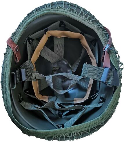WW2 US Army M1 Helmet Steel Shell Replica with Net Cover Chin Strap in Saudi Arabia