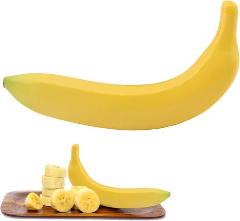 Fake Fruit,Realistic Lifelike Artificial Banana Creative Photo Props Decorative Fake Model for Home Decor Wedding Showcase Teaching and Kitchen Display(Size:1 pc) in Saudi Arabia