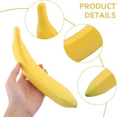 Fake Fruit,Realistic Lifelike Artificial Banana Creative Photo Props Decorative Fake Model for Home Decor Wedding Showcase Teaching and Kitchen Display(Size:1 pc) in Saudi Arabia