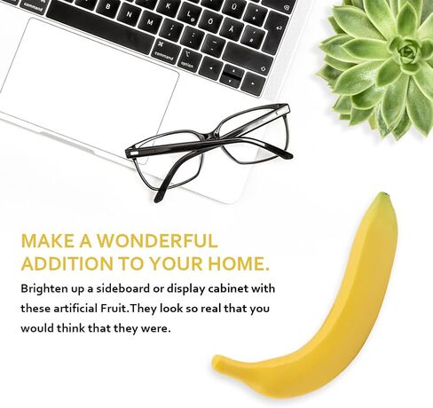 Fake Fruit,Realistic Lifelike Artificial Banana Creative Photo Props Decorative Fake Model for Home Decor Wedding Showcase Teaching and Kitchen Display(Size:1 pc) in Saudi Arabia