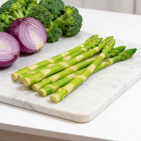 6PCS Fake Asparagus Artificial Vegetable Model - Realistic Lifelike Simulated Plastic Asparagus Decor for Kitchen Display, Restaurant Props, Food Photography, Halloween & Party Decoration in Kuwait