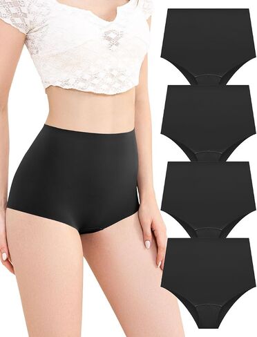 High Waist Full Coverage Underwear Womens Stretchy Briefs Cotton Stitched Gusset Underpants Ladies Soft Panties in Saudi Arabia