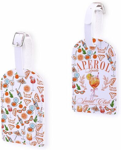 Aperol Spritz إلهام الأمتعة العلامة الإيطالية هدية عطلة الصيف كوكتيل شرب عاشق الأمتعة علامة Aperol المتحمسين هدية (AperolSpritz-tag) in Kuwait