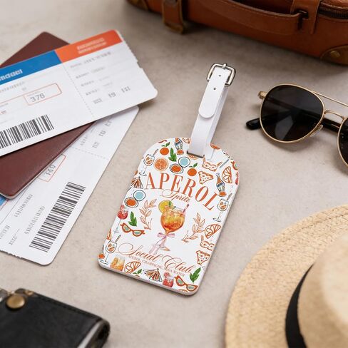 Aperol Spritz إلهام الأمتعة العلامة الإيطالية هدية عطلة الصيف كوكتيل شرب عاشق الأمتعة علامة Aperol المتحمسين هدية (AperolSpritz-tag) in Kuwait