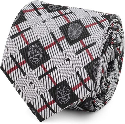 Cufflinks Inc. Spider-Man Plaid Black Men's Silk Blend Tie in Kuwait
