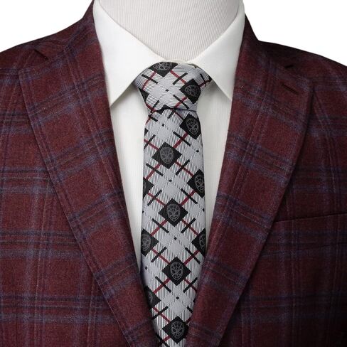 Cufflinks Inc. Spider-Man Plaid Black Men's Silk Blend Tie in Kuwait