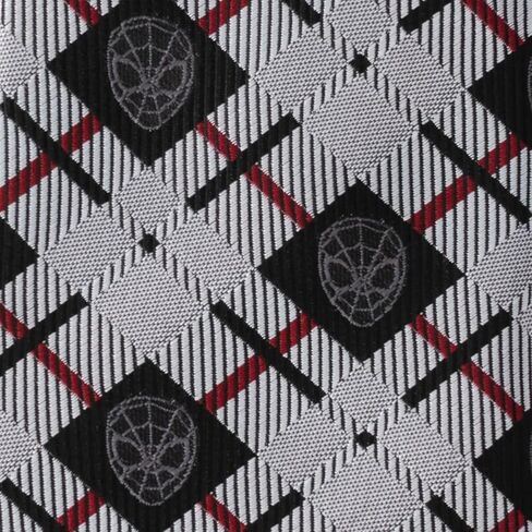 Cufflinks Inc. Spider-Man Plaid Black Men's Silk Blend Tie in Kuwait