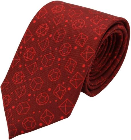 Adventurer's Forge Dice Pattern Necktie | 100% Silk, Handmade | RPG Fantasy Mens Tie for Dungeons and Dragons DM DND Players in Saudi Arabia