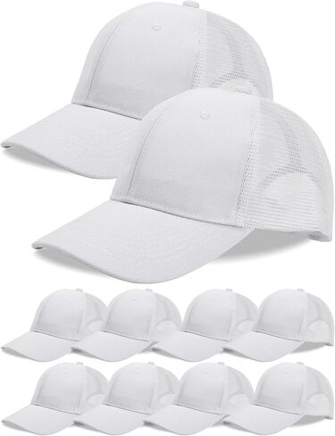 10 Pack Blank Mesh Trucker Hats Bulk Blank Baseball Cap Adjustable Snapback for Men Women in Saudi Arabia