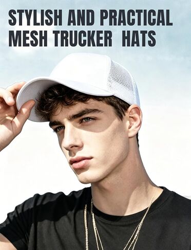10 Pack Blank Mesh Trucker Hats Bulk Blank Baseball Cap Adjustable Snapback for Men Women in Saudi Arabia