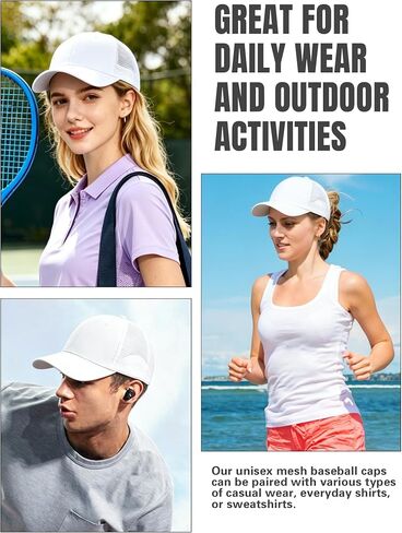 10 Pack Blank Mesh Trucker Hats Bulk Blank Baseball Cap Adjustable Snapback for Men Women in Saudi Arabia