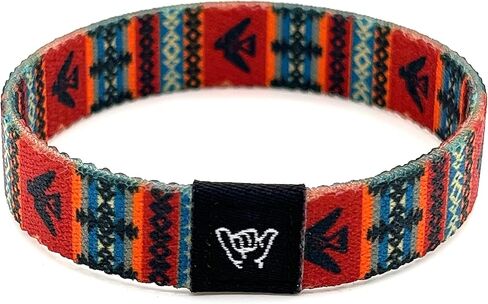 Hang Loose Bands - Southwestern Bracelet for Men, Women & Teens - Comfy Tribal Print and Boho - Western Style Reversible Wristband - Thunderbird | Small: 6.5" (most common fitting size) in Saudi Arabia