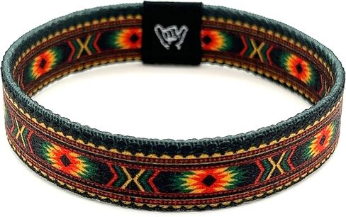 Hang Loose Bands - Southwestern Bracelet for Men, Women & Teens - Comfy Tribal Print and Boho - Western Style Reversible Wristband - Rising Sun| Extra Small: 5.5" length (for petites & kids) in Saudi Arabia
