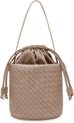 Woven Crossbody Bag for Women: Classic Handwoven Small Bucket Bag - Effortless Minimalist & Compact for Daily Wear in Saudi Arabia