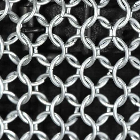 Medieval 10mm Aluminum Butted Chainmail Coif Hood, Lightweight Anodized Silver, Standard Size in Kuwait