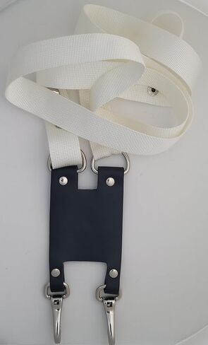 Knight Templar Masonic White Sling Sword Scabbard Holder Adjustable 5'- 6" to 5' - 10" Silver Plated Hardware in Kuwait