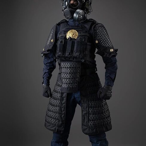 Tactical Skirt Armor Guards, Non-slip Handmade Classical Medieval Warrior Knight Samurai Combat Protector Defense 500D Clothing Equipment, 2Pcs (without Belt) 6 (Black) 50x51 2cm 2PJ145210BX in Saudi Arabia