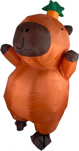 Inflatable Costumes Adult Capybara Theme Costume Disfraz inflable para adultos Funny Blow up Suits for Party Funny Cosplay Halloween Brown in Kuwait