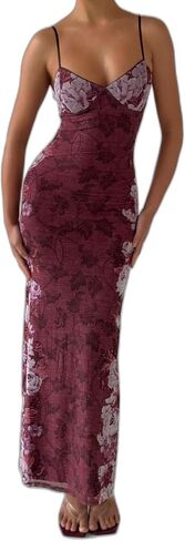 Tiger Mist Women's Julianna Triangle Cami Maxi Dress with Adjustable Straps in Saudi Arabia