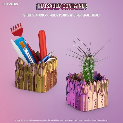 Distractibles Dragon Egg Mystery Box with Articulating Dragon & Crystal Rock Styled Collectible Container, Random Egg Color in Saudi Arabia