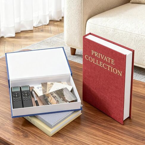 Set of 4 Decorative Books for Home Decor, Fake Books Shelf Decor for Living Room, Faux Book Storage Box for Coffee Table Decor, Vintage Aesthetic Decoration, Storage Boxes for Photo Key in Saudi Arabia