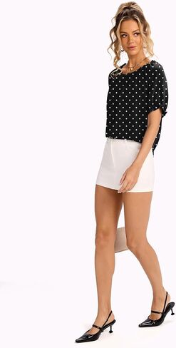 Kistore Womens Tops Short Sleeve Cotton Shirts Off the Shoulder Tops for Women Crewneck Dressy Casual Blouses S-XXL in Saudi Arabia