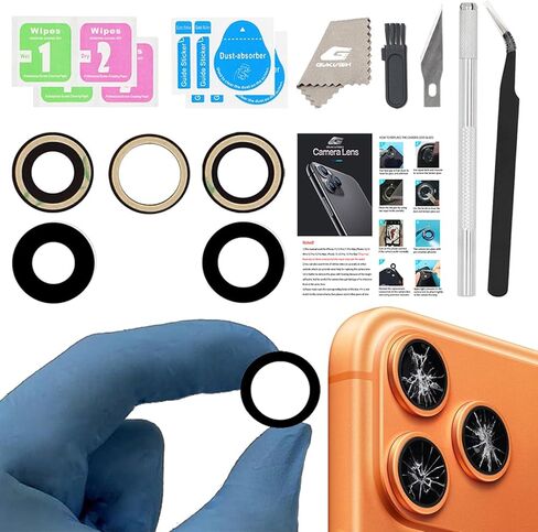Camera Lens Glass Replacement for iPhone 11, GVKVGIH Back Camera Glass Lens Replacement with Pre-Installed Adhesive,Repair Tool Kit and Installation Manual in Kuwait