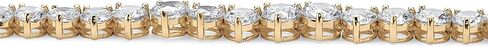 Palm Beach Jewelry PalmBeach Yellow Gold-plated Round Cubic Zirconia, Graduated Eternity Tennis Necklace (7.5mm), Fold Over Clasp, 16 inches in Kuwait