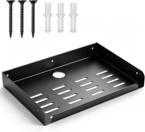 Metal Floating Shelf, 12" x 8" Wall Mounted Shelf Bracket Storage Rack for Router, Game Console, TV Components, DVD Player, Cable Box in Saudi Arabia