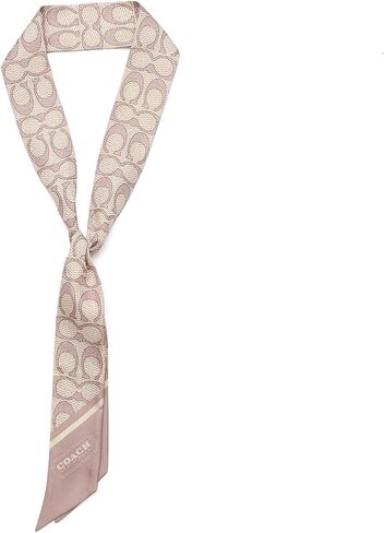 Coach Women's Textured Signature C Printed Silk Skinny in Kuwait