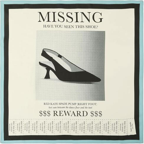 Kate Spade Womens Missing Shoe Silk Bandana Scarf, Stylish Fashion Accessory for Women in Kuwait