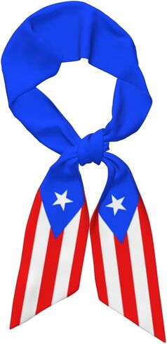 Flag Head Scarf For Women Long Thin Neck Scarves Hairband Waistband Purse Bag Scarf in Saudi Arabia