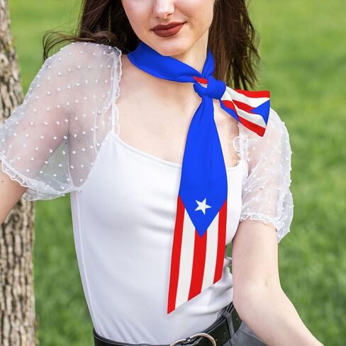 Flag Head Scarf For Women Long Thin Neck Scarves Hairband Waistband Purse Bag Scarf in Saudi Arabia
