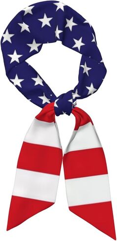 Flag Head Scarf For Women Long Thin Neck Scarves Hairband Waistband Purse Bag Scarf in Saudi Arabia