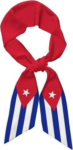 Flag Head Scarf For Women Long Thin Neck Scarves Hairband Waistband Purse Bag Scarf in Saudi Arabia