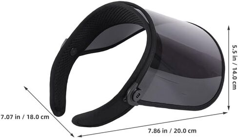 2Pcs Black Plastic Sun Visor Caps for Women Uv Protection Sunshade Hats Outdoor Travel Beach Hiking Fishing Summer Visor Hat with Breathable Open Top in Kuwait