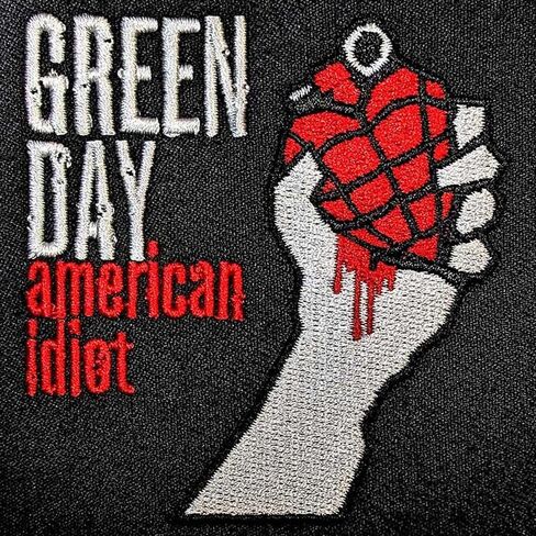 Green Day American Idiot Woven Iron On Patch (One Size) (Black/Red/White) in Saudi Arabia