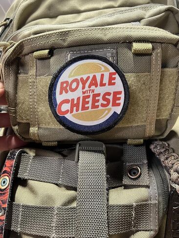 Royale with Cheese Funny Morale Patch. Made in The USA in Kuwait