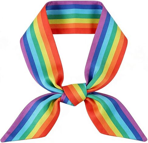 Rainbow Purse Scarf for Handbags Women's Head Hair Scarf, for Pride Day Neck Scarves in Saudi Arabia