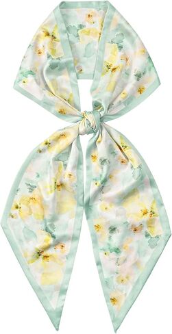 Mesovor Floral Neck Head Hair Scarf for Women, Silky Scarf for Purse Bag Handbags Dress Headbands for Festival Outfits in Saudi Arabia
